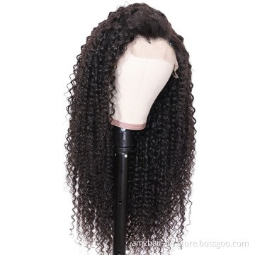 2021 Trending Style Kinky Curly Lace Frontal Wig Raw Indian Virgin Human Hair Wigs Wholesale Swiss Lace Closure Wigs For Women
